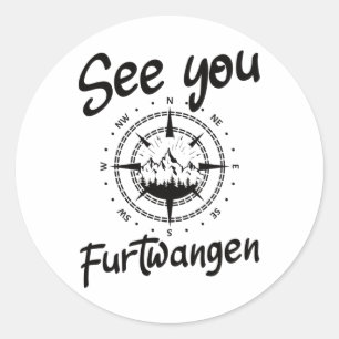 Sie wandern Furtwangen Deutschland Urlaub Ski Com Runder Aufkleber