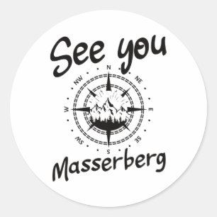 Sie wandern Merberg Deutschland Urlaub Ski Comp Runder Aufkleber