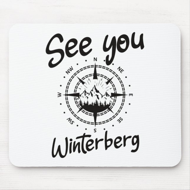 Sie wandern Winterberg Deutschland Urlaub Ski Com Mousepad (Vorne)