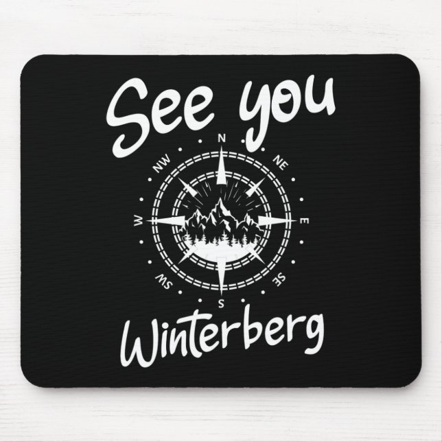 Sie wandern Winterberg Deutschland Urlaub Ski Com Mousepad (Vorne)