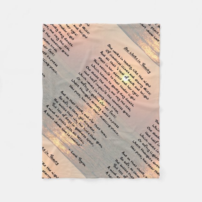 Sie wandert in Beauty/Cape May Sunset Fleece Blank (Vorderseite)