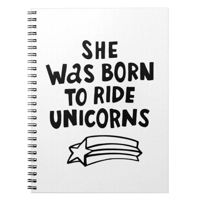 Sie war geboren, Unicorns zu reiten Notizblock (Vorderseite)
