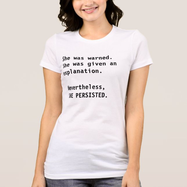 Sie war gewarnter T - Shirt Elizabeth Waren (Vorderseite)