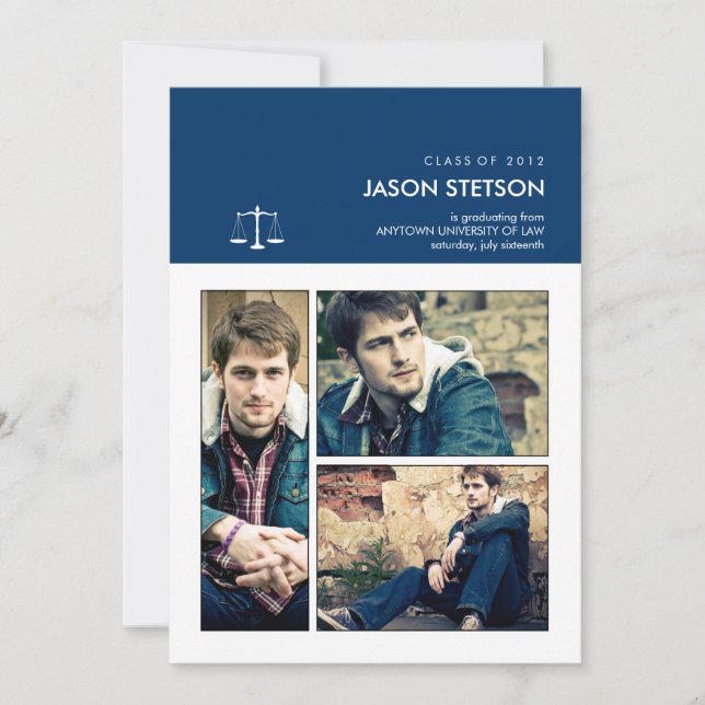 Sie waren gerahmten Abschluss Einladung (Vorderseite)