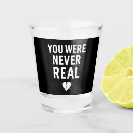 Sie waren nie echt - geflochtenes Herz-Design Schnapsglas