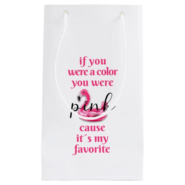 Sie waren rosa - Geschenktasche Kleine Geschenktüte (Vorderseite)