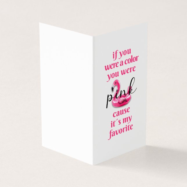 Sie waren rosa - Grußkarte (Vorderseite)