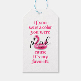 Sie waren rosa - Tag Geschenkanhänger