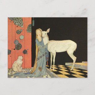 Sie warf ihre Arme um den Hals von Bonnie-Biche Postkarte