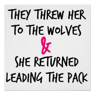 Sie warfen sie zum Wolfplakat Poster