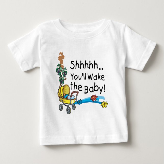 Sie Weckte das Baby T-shirt (Vorderseite)