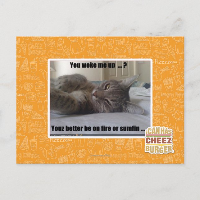 Sie weckten mich oben postkarte (Vorderseite)