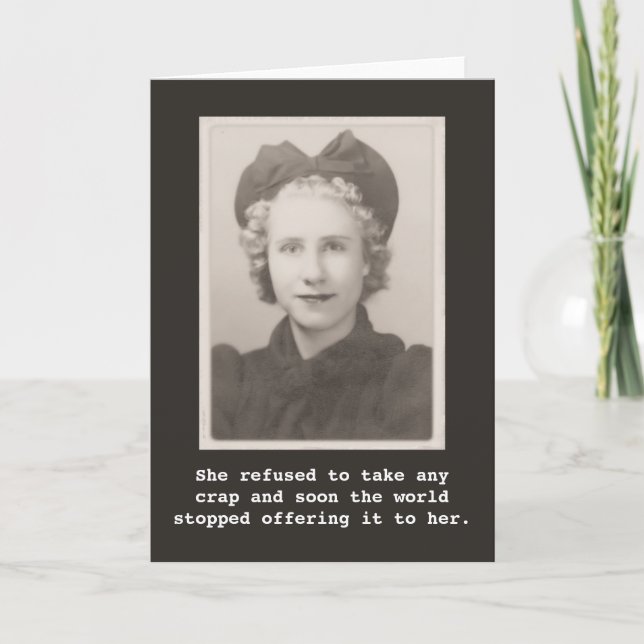 Sie weigerte sich, Vintages Foto zu nehmen Karte (Vorderseite)