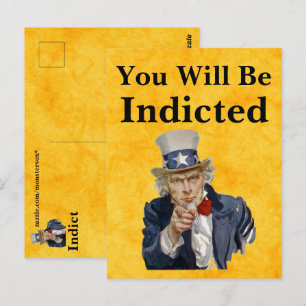 Sie werden angeklagt Postkarte