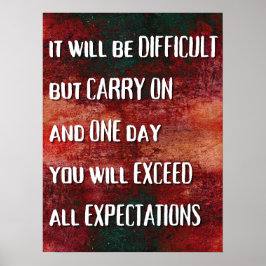 Sie werden die Erwartungen übertreffen - Motiviere Poster