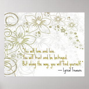 Sie werden die Liebe selbst entdecken Motivierend  Poster