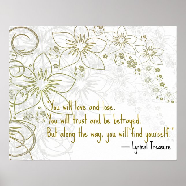 Sie werden die Liebe selbst entdecken Motivierend  Poster (Vorne)