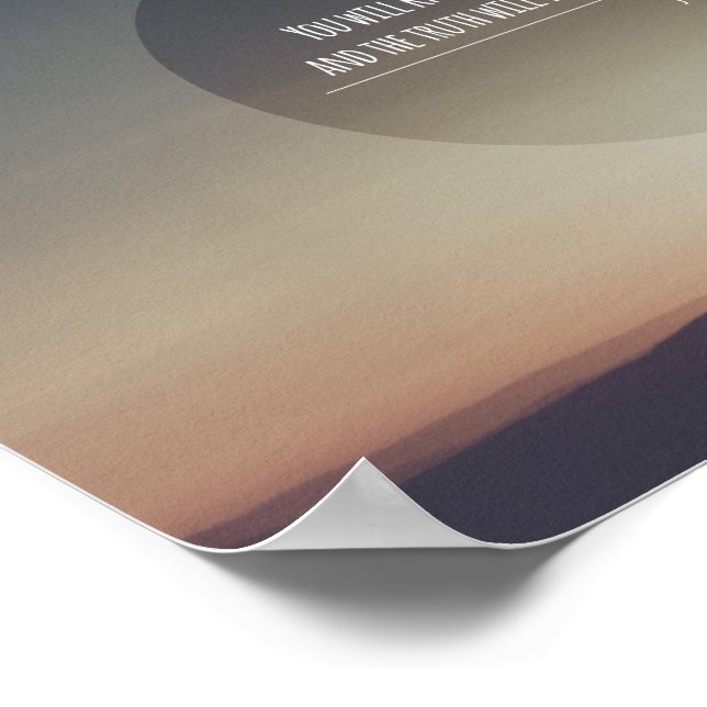 Sie werden die Wahrheit John 8:32 Verse Poster ken (Ecke)