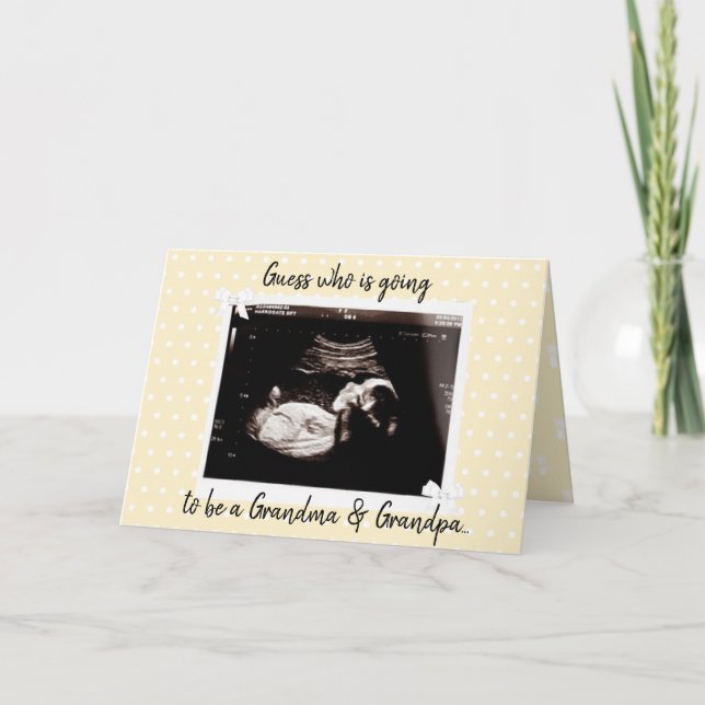 Sie werden eine Großmutter und ein Großvater sein Karte (Vorderseite)
