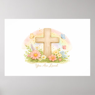 Sie werden geliebt Christliche Ermutigung Regenbog Poster