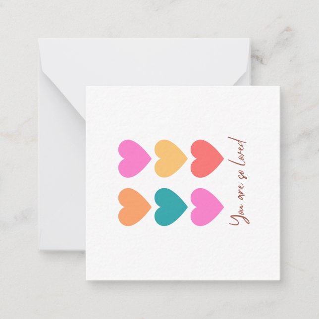 Sie werden geliebt - Valentinstag Card Mitteilungskarte (Vorderseite)