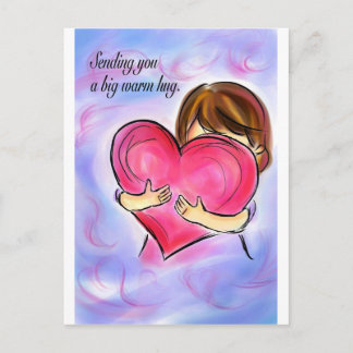 Sie werden in einer warmen Umarmung begleitet. Postkarte