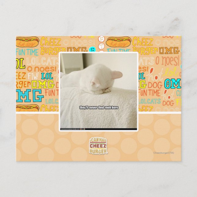 Sie werden mich hier nie finden postkarte (Vorderseite)