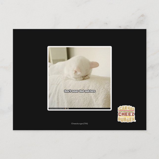 Sie werden mich hier nie finden postkarte (Vorderseite)