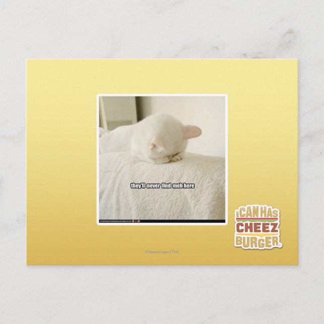 Sie werden mich hier nie finden postkarte (Vorderseite)