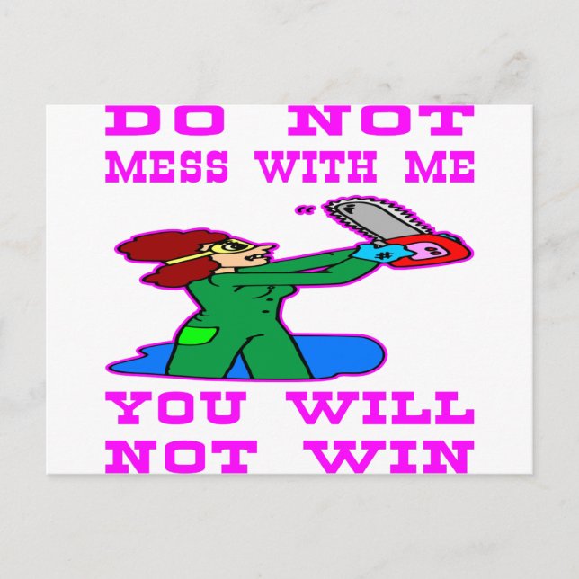 Sie werden nicht mit mir vergleichen postkarte (Vorderseite)