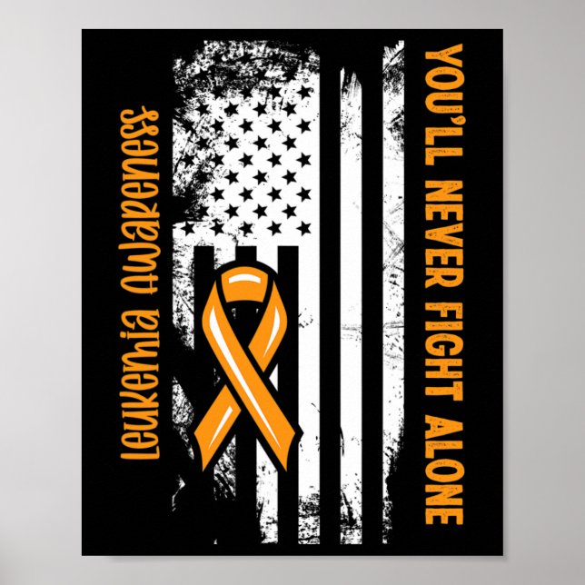 Sie werden niemals allein die Leukämie des Blutkre Poster (Vorne)