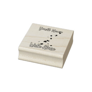Sie werden niemals allein durch den Vater-Tochter- Gummistempel