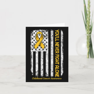 Sie werden niemals allein mit der Flagge der Kinde Karte