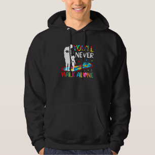 Sie werden niemals allein Vater und Tochter Autis  Hoodie