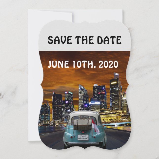 SIE WERDEN SAVE THE DATE EINGELADEN. EINLADUNG (Vorderseite)