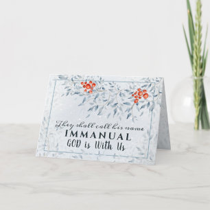 Sie werden seinen Namen Immanuel nennen, Weihnacht Karte