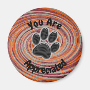 Sie werden von Groovy Paw Print Dog Walker geschät Magnet