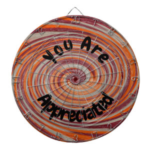 Sie werden von Groovy Swirl farbenfroher Mitarbeit Dartscheibe