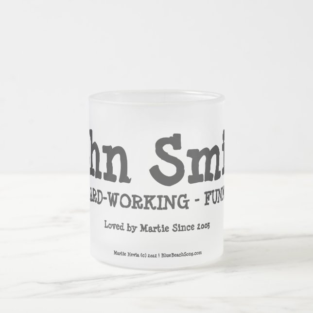 Sie werden von Ihnen geliebt - Tasse (Personalisie (Mittel)