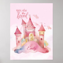 Sie werden von Palace auf der rosa Cloud Personali