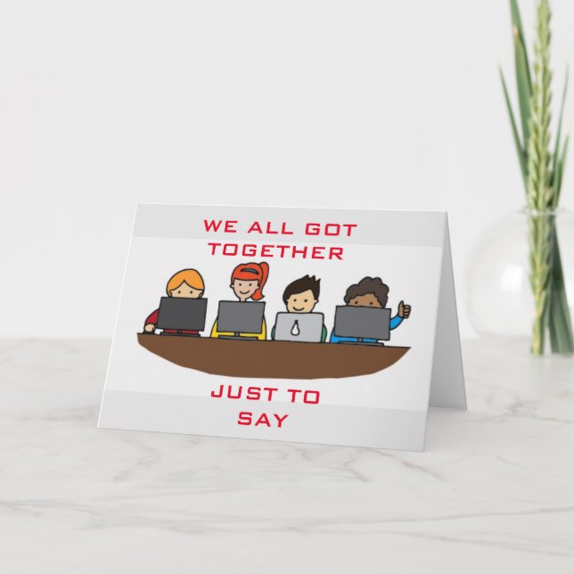 SIE WERDEN VON UNS ALLEN VERMISST. KARTE (Vorderseite)