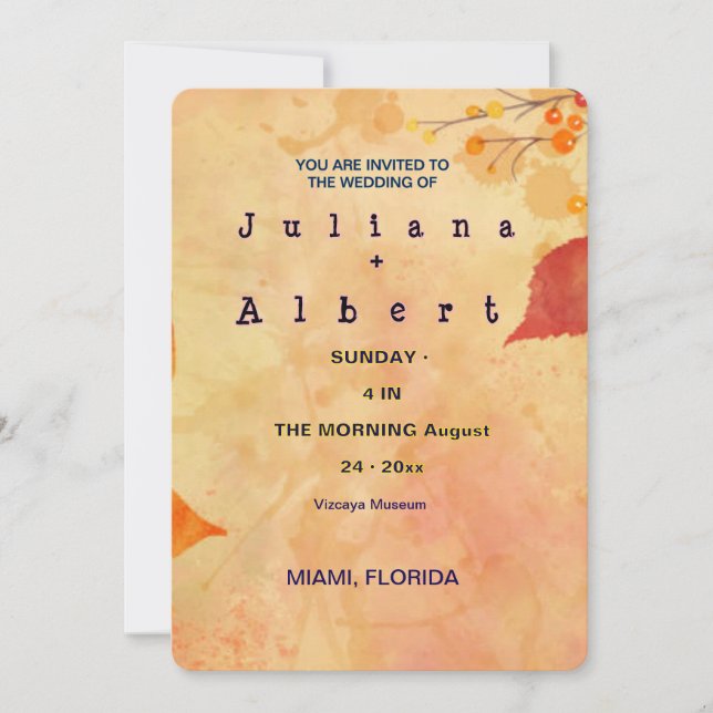 SIE WERDEN ZUM WEDDING DER EINLADUNG (Vorderseite)