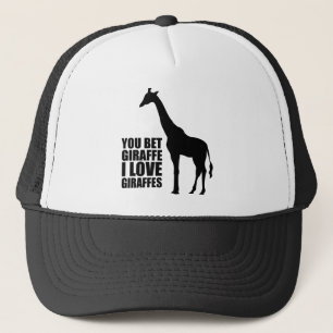 Sie wetteten Liebe-Giraffen-Hut der Giraffen-I Truckerkappe