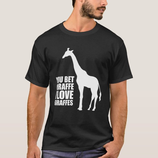 Sie wetteten Liebe-Giraffen-T - Shirt der (Vorderseite)