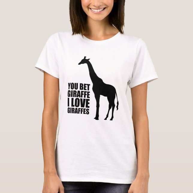 Sie wetteten Liebe-Giraffen-T - Shirt der (Vorderseite)