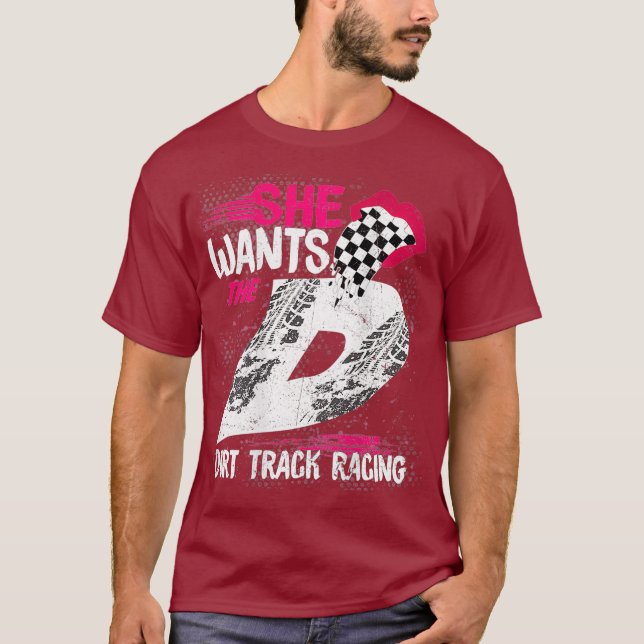 Sie Will das D Direct Track Racing Girl Auto T-Shirt (Vorderseite)