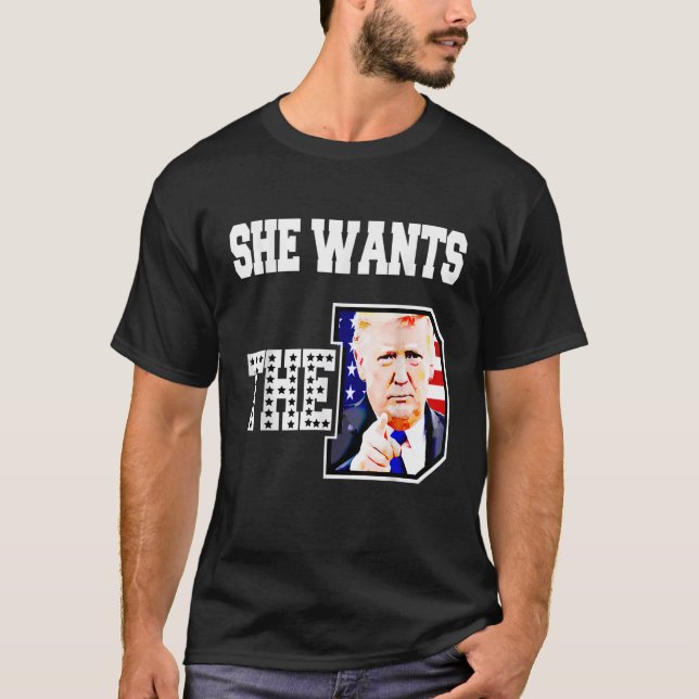Sie Will das D Donald Trump 2024 T Shirt (Vorderseite)