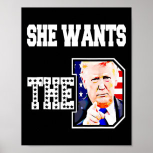 Sie Will den D Donald Trump 2024 Poster