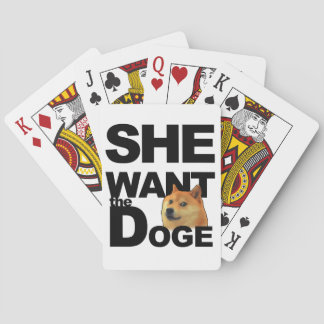 Sie will den Doge Spielkarten