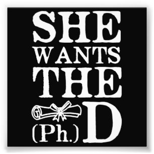 Sie will den PhD Fotodruck